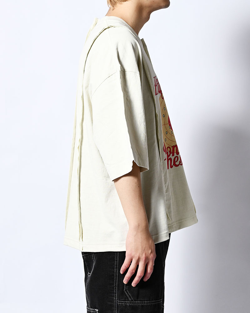 FADE SWITCHING TEE -OFF WHITE-