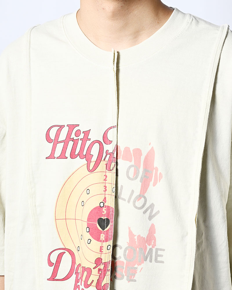 FADE SWITCHING TEE -OFF WHITE-