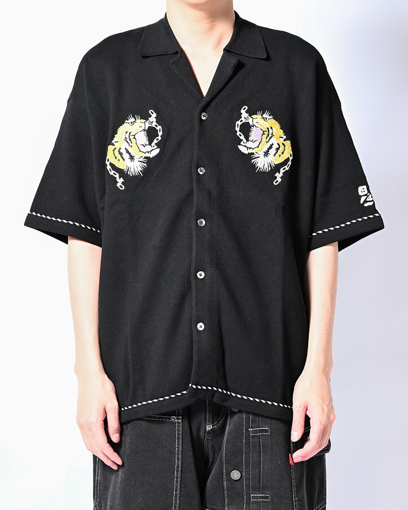 SUKA KNIT SHIRT -BLACK-