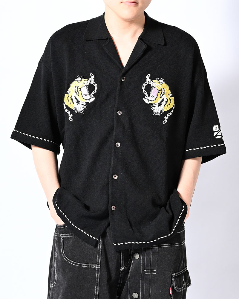 SUKA KNIT SHIRT -BLACK-