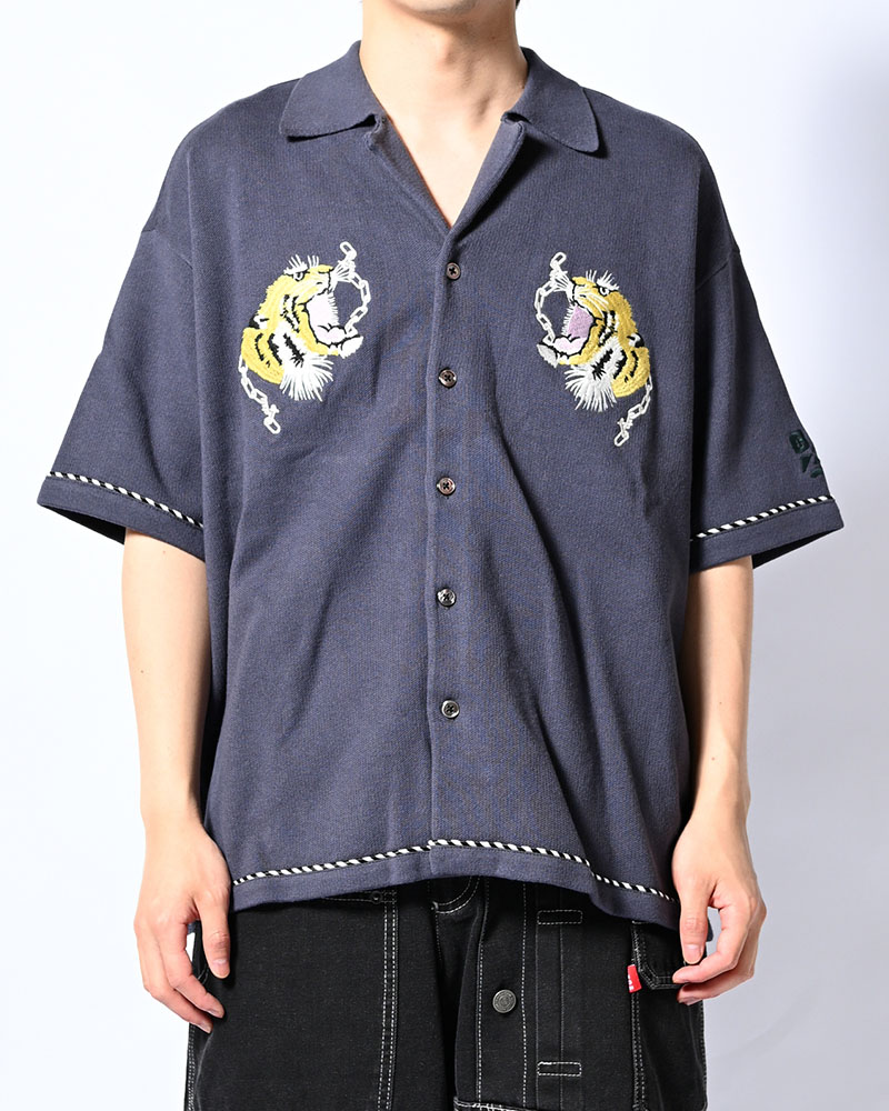 SUKA KNIT SHIRT -BLUE-