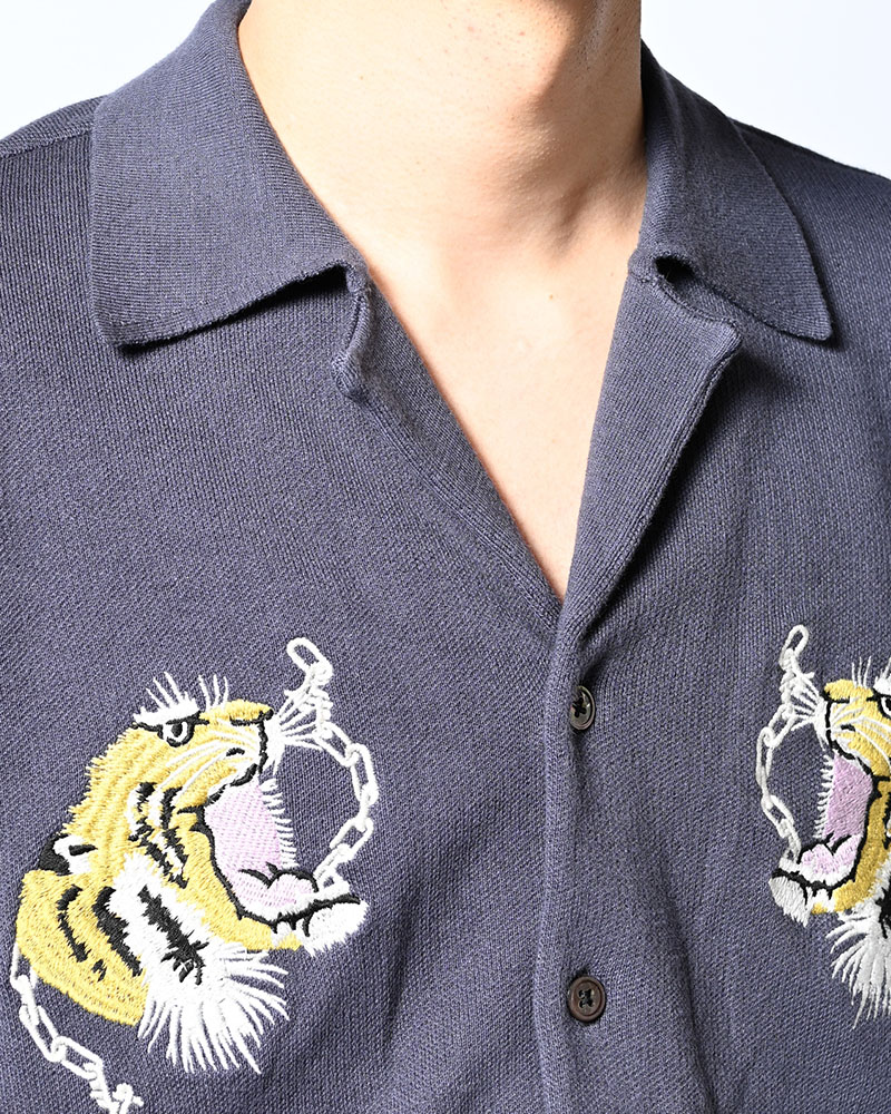 SUKA KNIT SHIRT -BLUE-