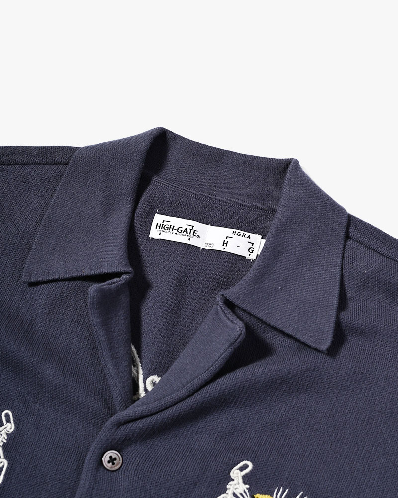 SUKA KNIT SHIRT -BLUE-