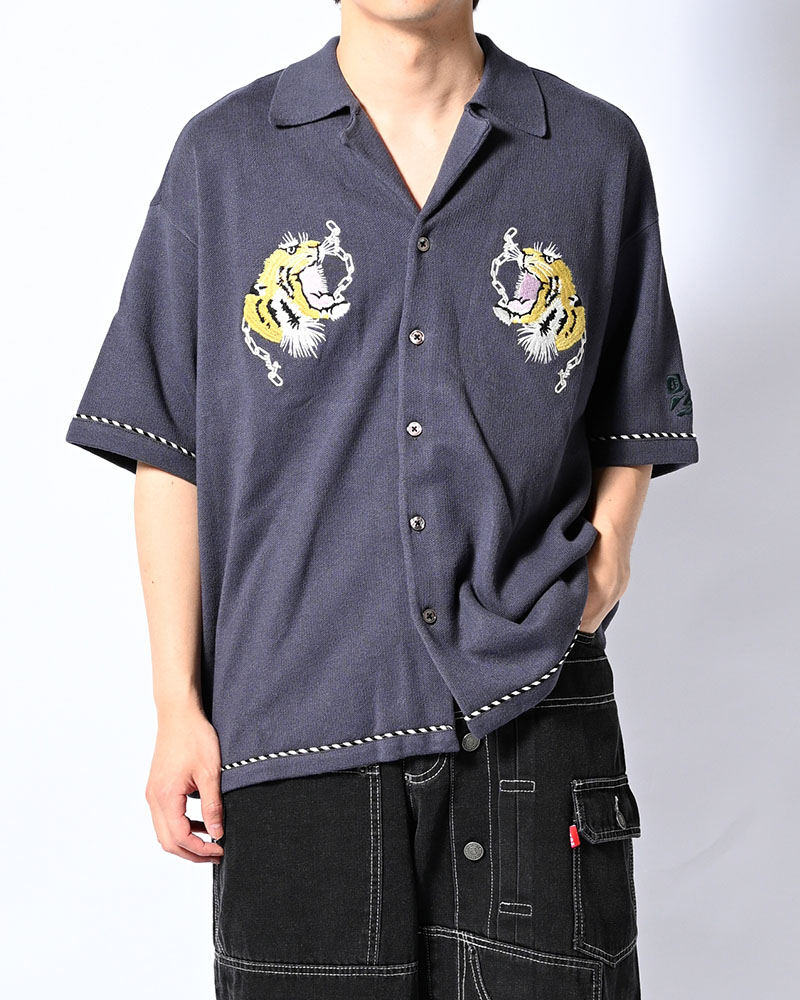 SUKA KNIT SHIRT -BLUE-