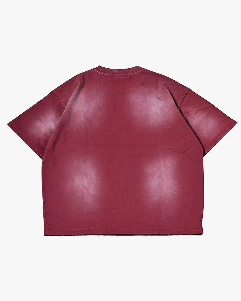 DIRTY PRINT S/S TEE -BURGUNDY-