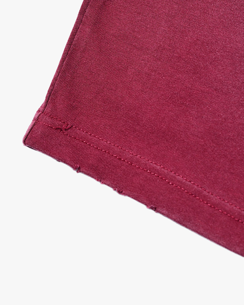DIRTY PRINT S/S TEE -BURGUNDY-