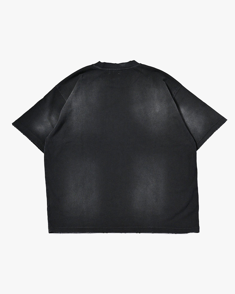 DIRTY PRINT S/S TEE -BLACK-