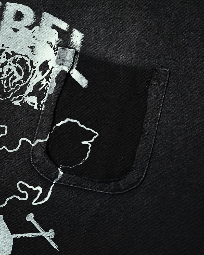 DIRTY PRINT S/S TEE -BLACK-