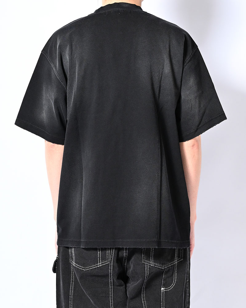 DIRTY PRINT S/S TEE -BLACK-