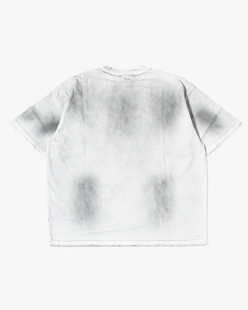 DIRTY PRINT S/S TEE -WHITE-