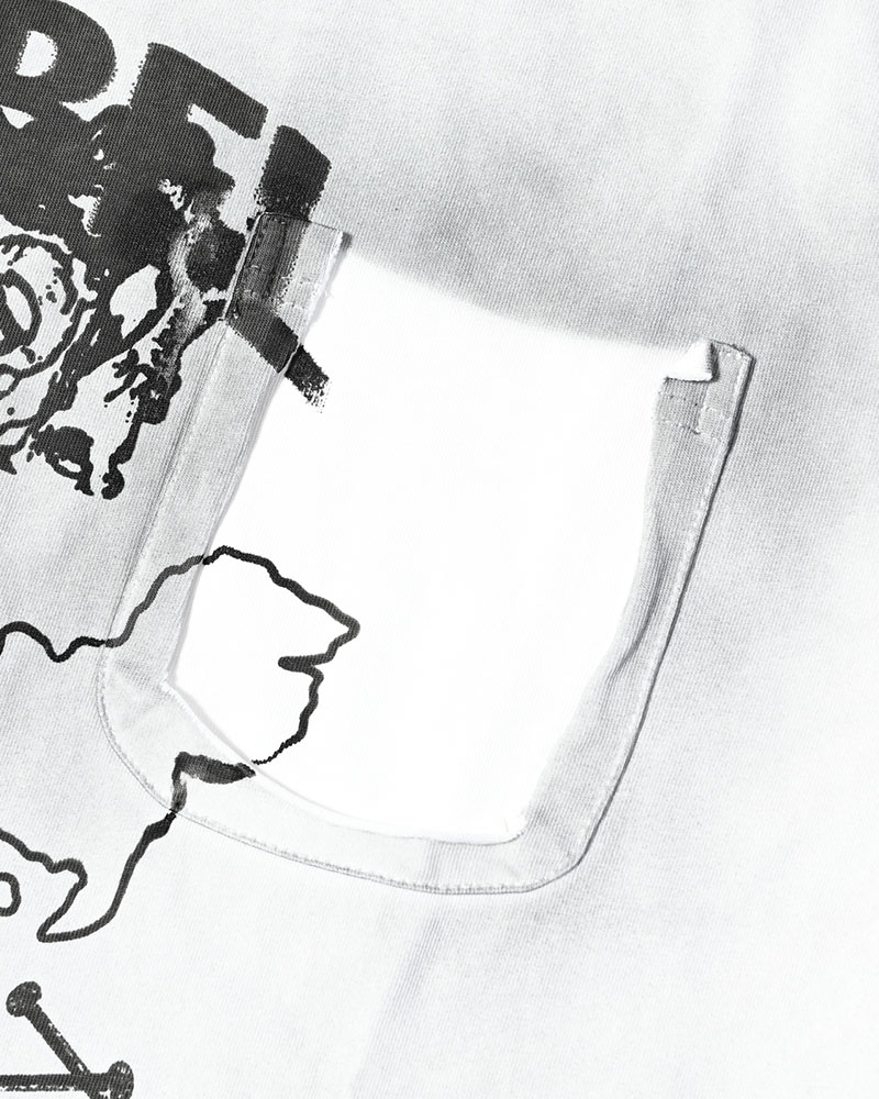 DIRTY PRINT S/S TEE -WHITE-
