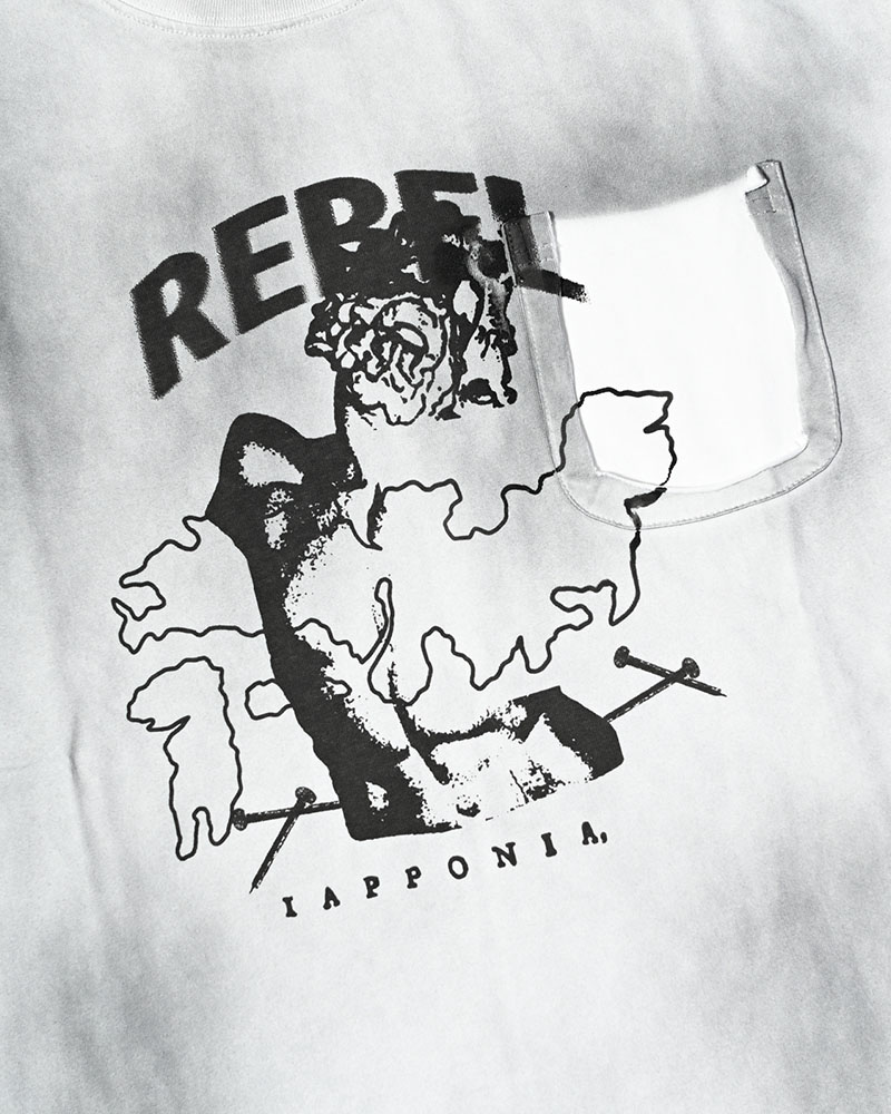 DIRTY PRINT S/S TEE -WHITE-