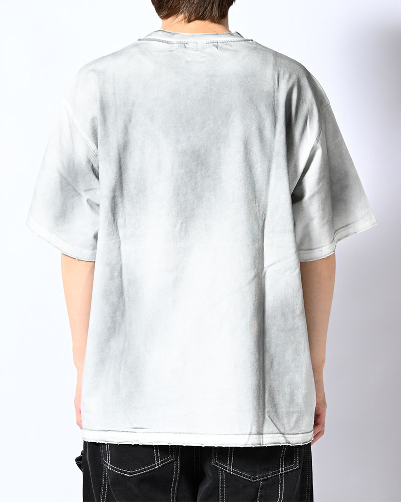 DIRTY PRINT S/S TEE -WHITE-
