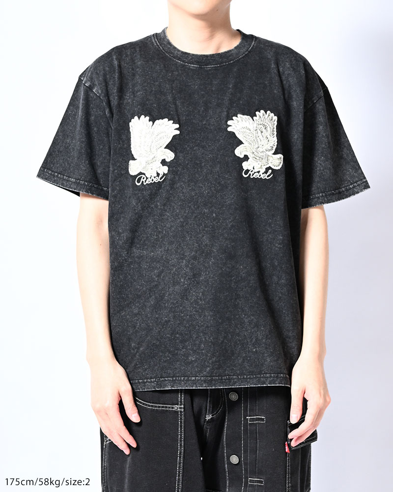 PIGMENT SUKA EAGLE TEE -BLACK-