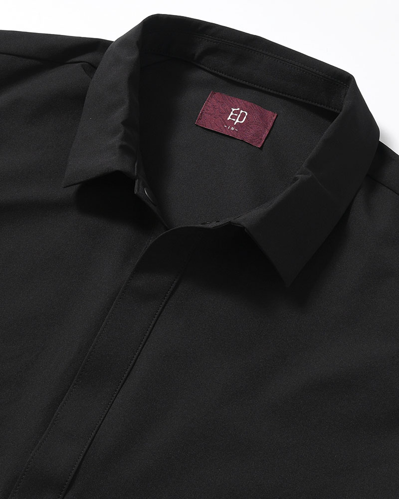SNAP EASY SHIRT -BLACK-