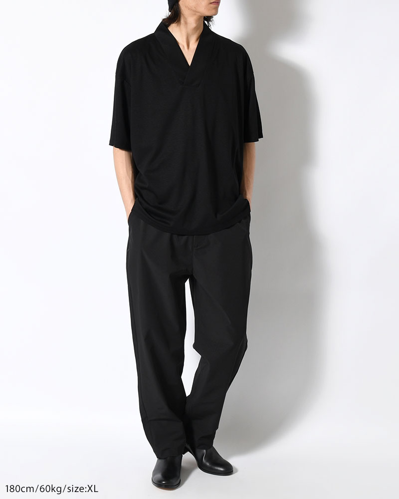 和 NECK S/S TEE -BLACK-
