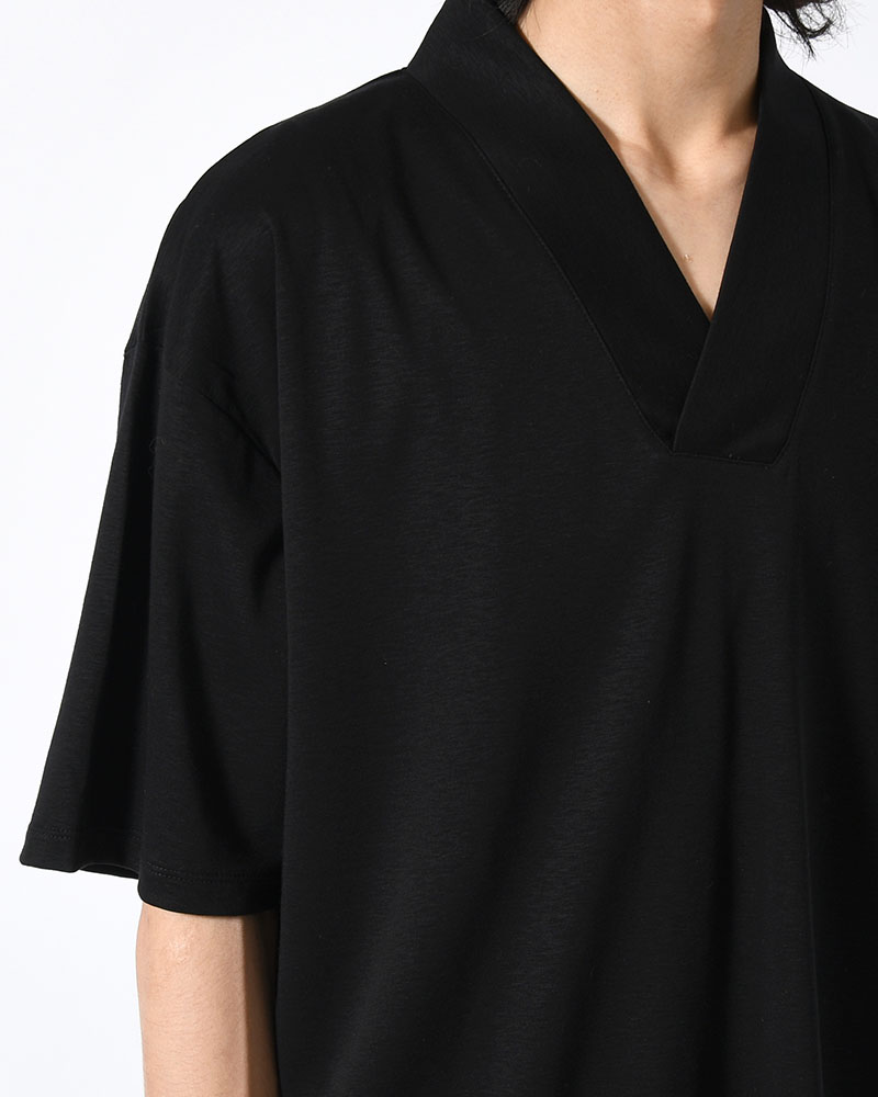 和 NECK S/S TEE -BLACK-
