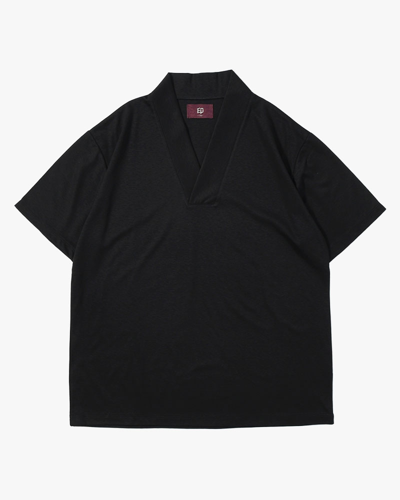 和 NECK S/S TEE -BLACK-