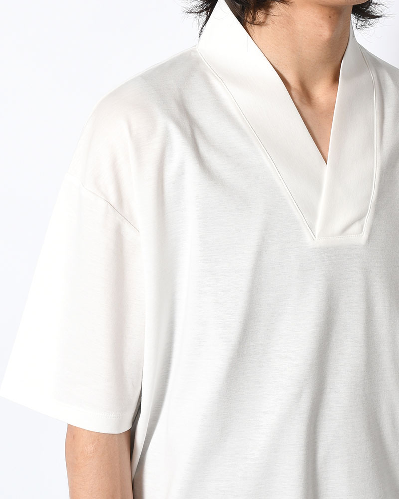 和 NECK S/S TEE -WHITE-