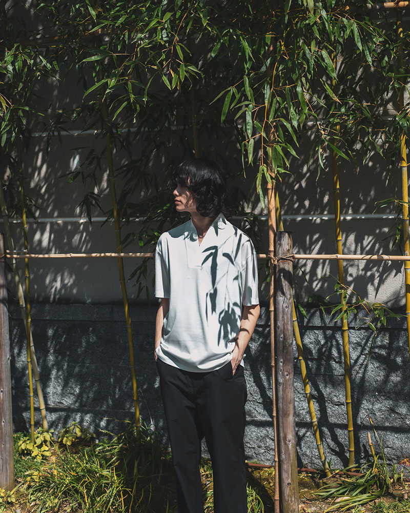 和 NECK S/S TEE -WHITE-