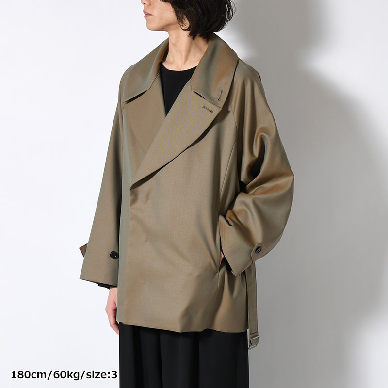 BELTED SHORT TRENCH -2.COLOR-