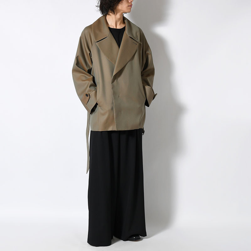 BELTED SHORT TRENCH -2.COLOR-