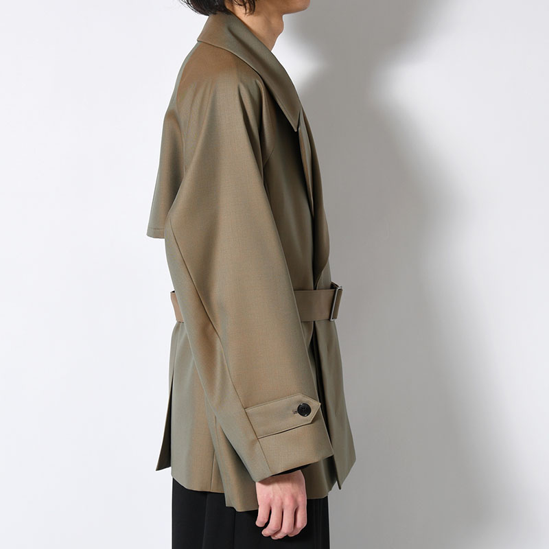 BELTED SHORT TRENCH -2.COLOR-