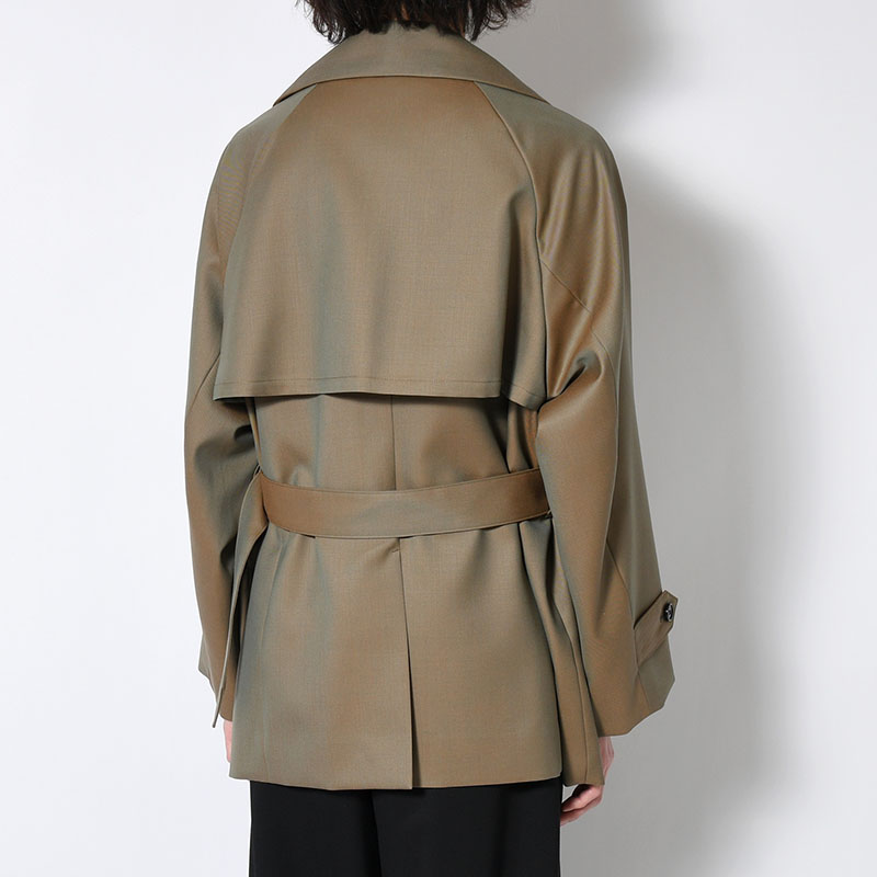BELTED SHORT TRENCH -2.COLOR-