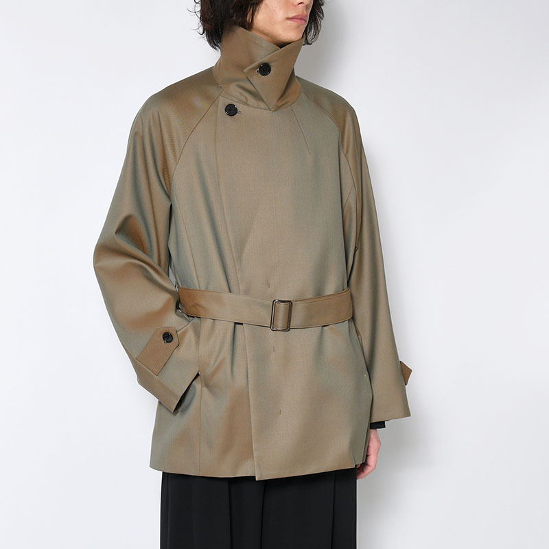 BELTED SHORT TRENCH -2.COLOR-