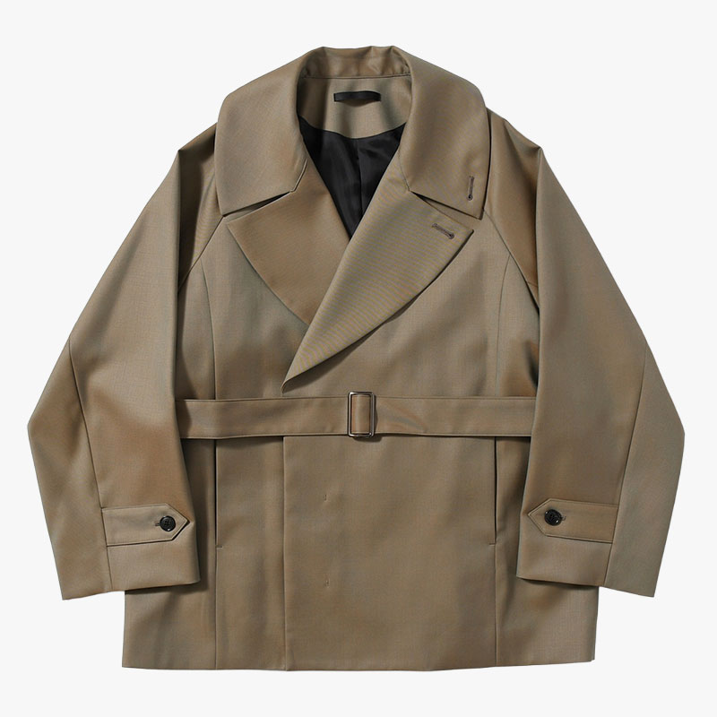 BELTED SHORT TRENCH -2.COLOR-