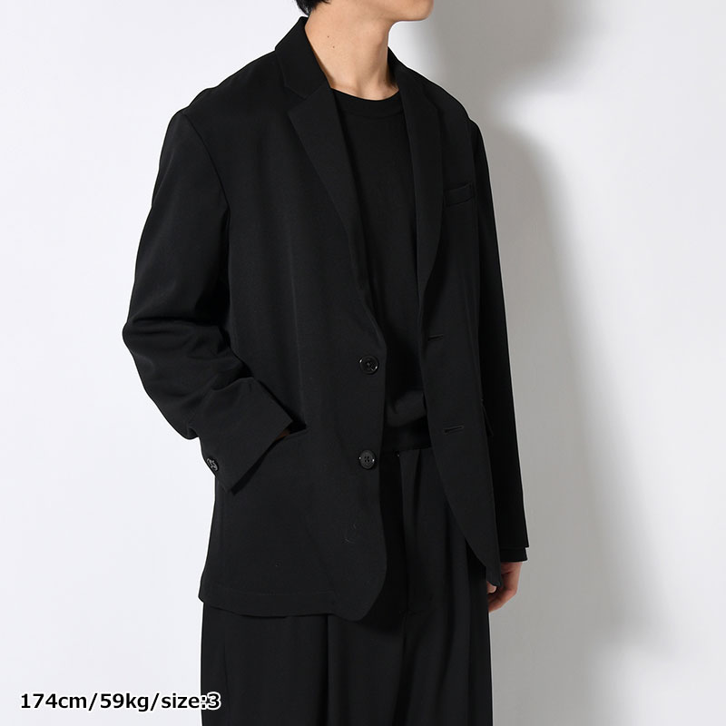 AIR TWILL TAILORED JACKET -BLACK-