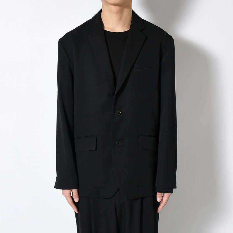 AIR TWILL TAILORED JACKET -BLACK-