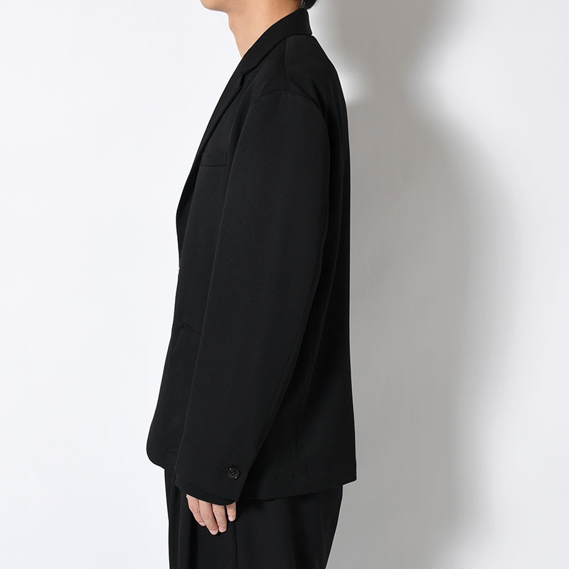 AIR TWILL TAILORED JACKET -BLACK-