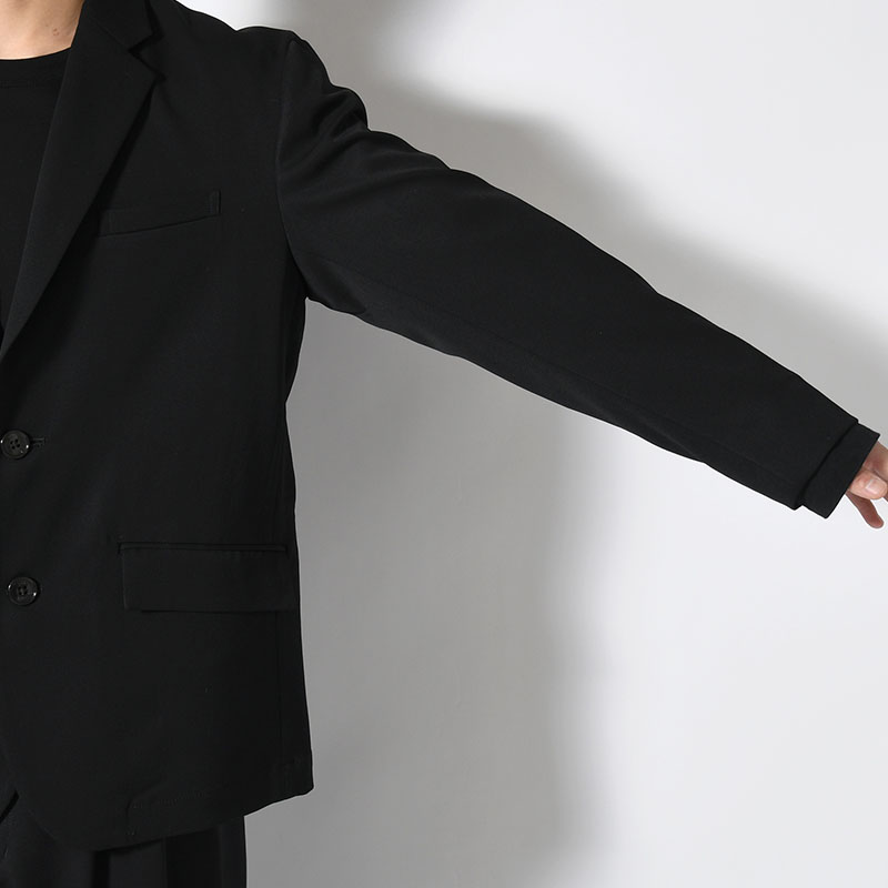 AIR TWILL TAILORED JACKET -BLACK-
