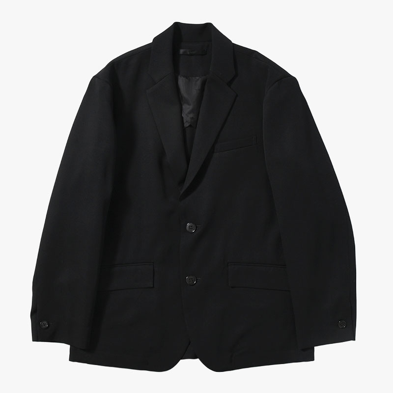 AIR TWILL TAILORED JACKET -BLACK-