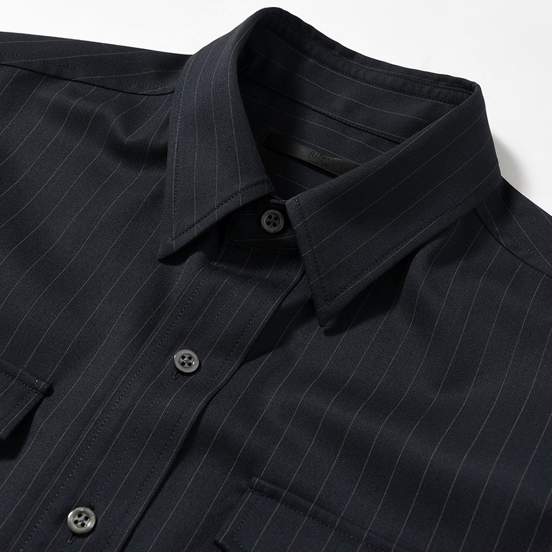 PINSTRIPE WESTERN SHIRT -2.COLOR-