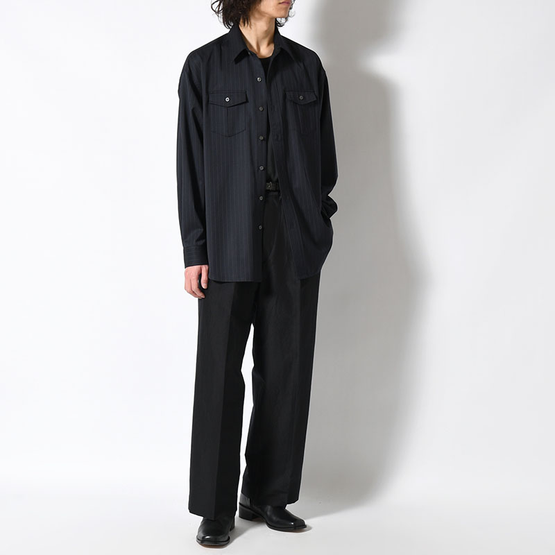 PINSTRIPE WESTERN SHIRT -2.COLOR-