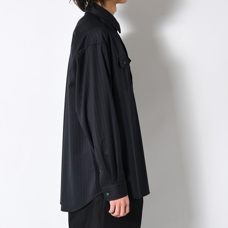 PINSTRIPE WESTERN SHIRT -2.COLOR-