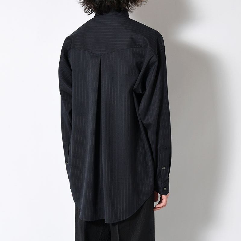 PINSTRIPE WESTERN SHIRT -2.COLOR-