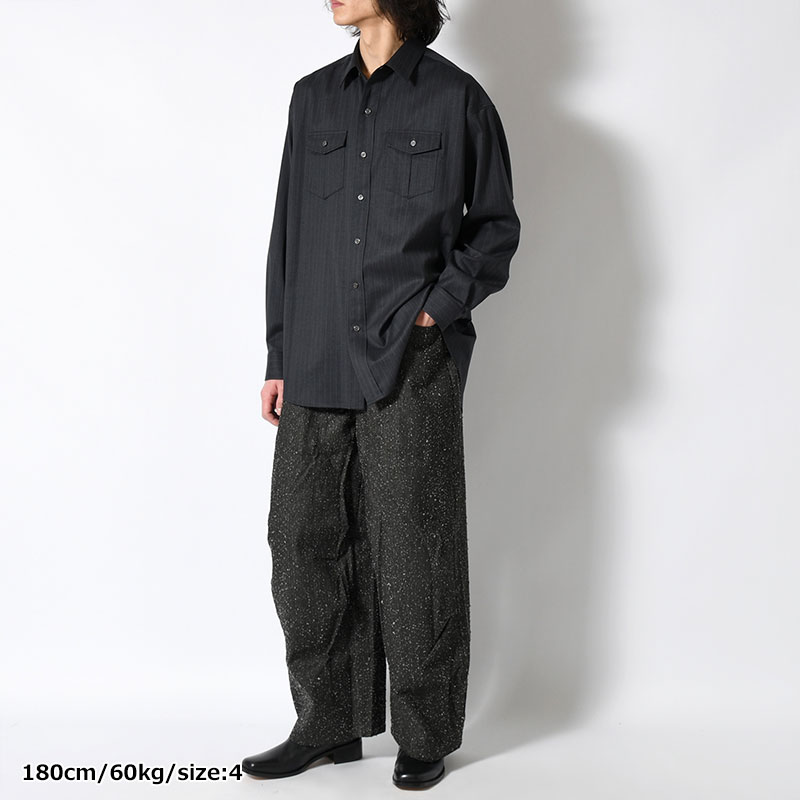 PINSTRIPE WESTERN SHIRT -2.COLOR-