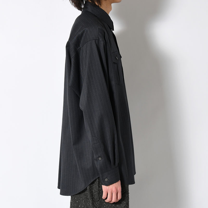 PINSTRIPE WESTERN SHIRT -2.COLOR-