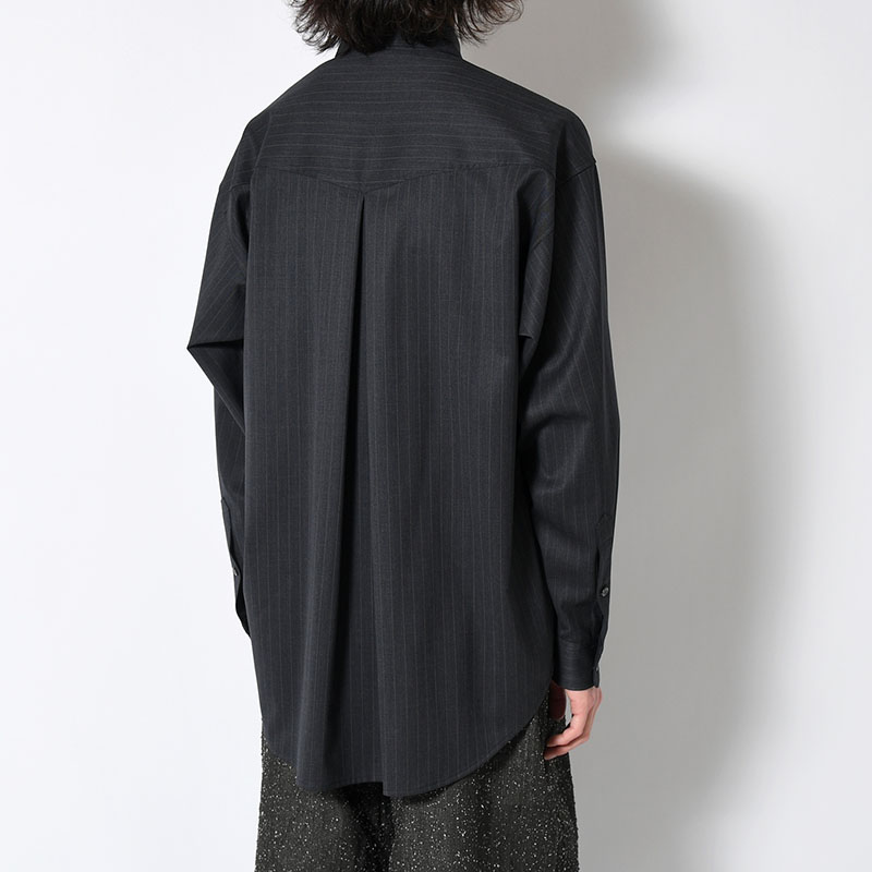 PINSTRIPE WESTERN SHIRT -2.COLOR-