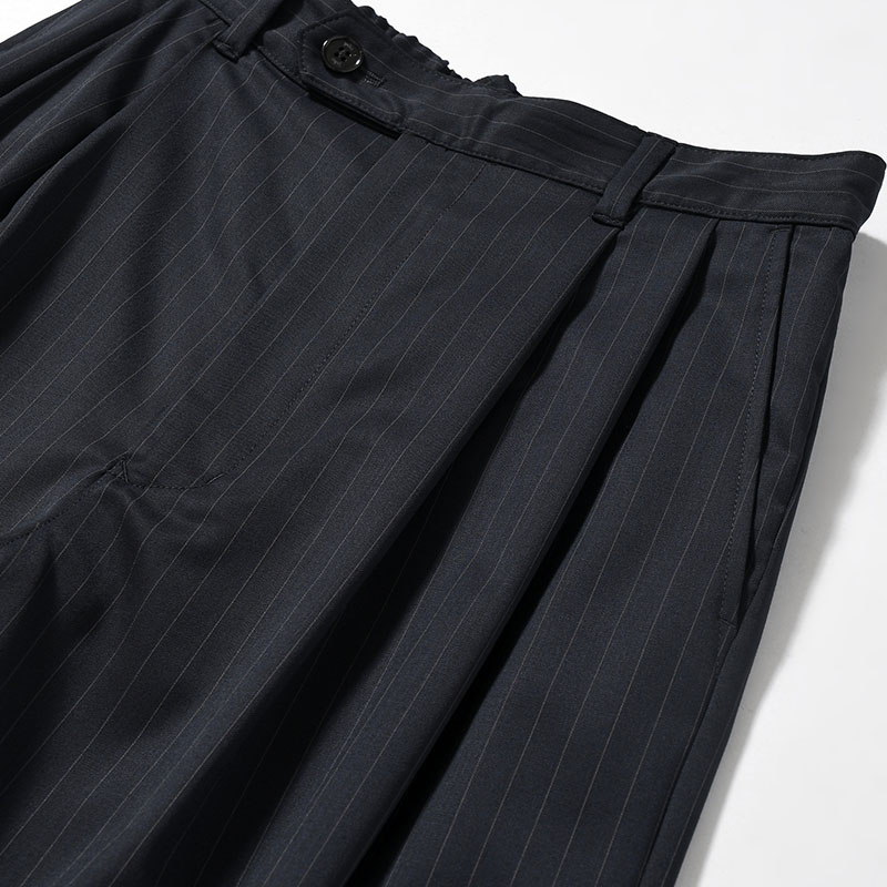 2TUCK WIDE PINSTRIPE PANTS -2.COLOR-