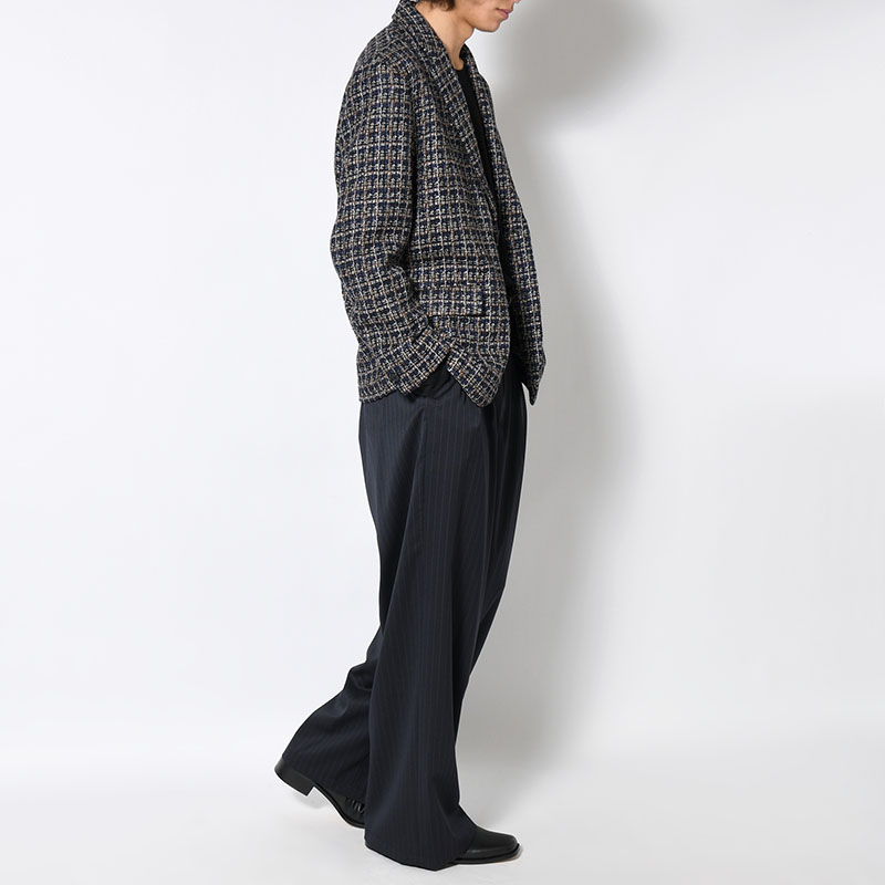 2TUCK WIDE PINSTRIPE PANTS -2.COLOR-