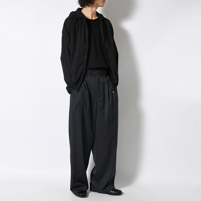 2TUCK WIDE PINSTRIPE PANTS -2.COLOR-
