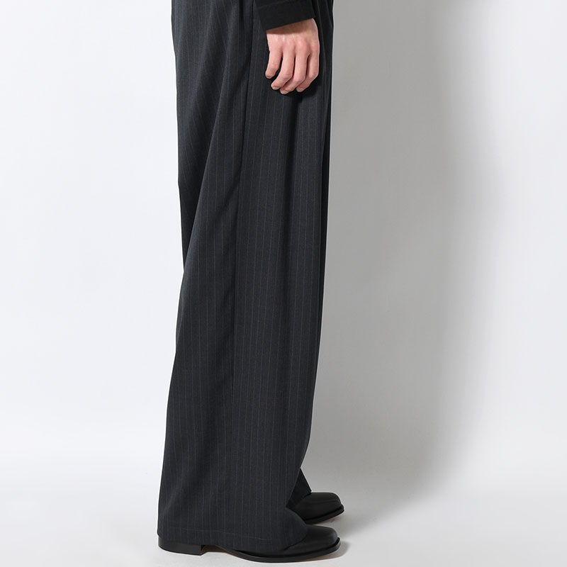 2TUCK WIDE PINSTRIPE PANTS -2.COLOR-