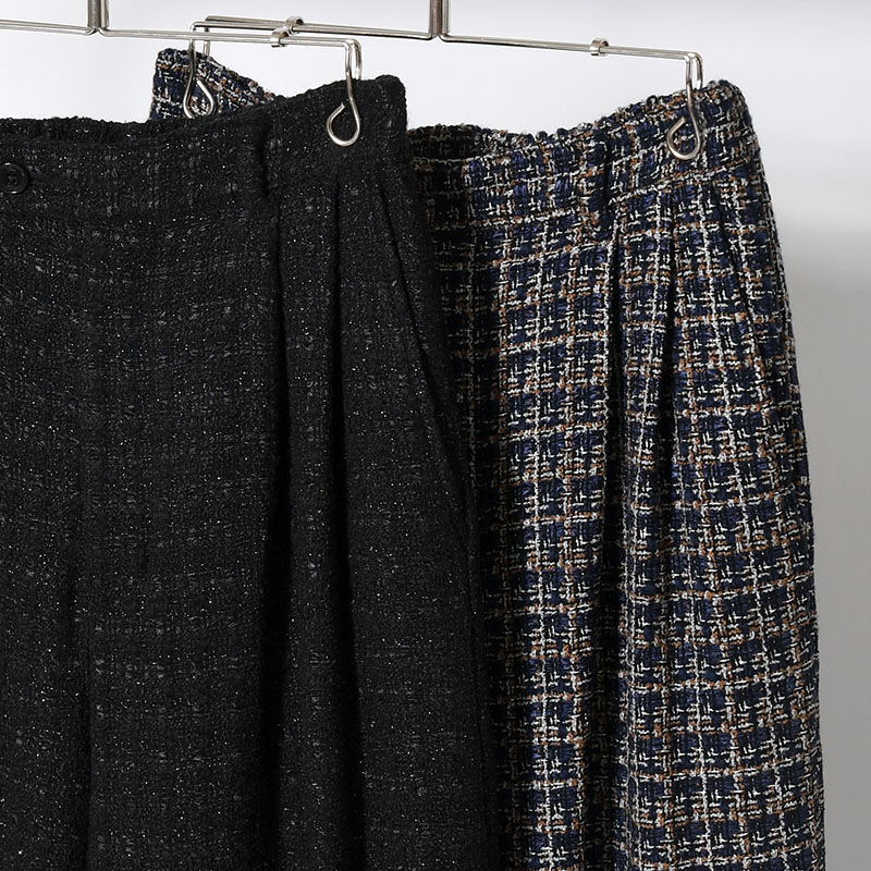 2TUCK WIDE SUMMER TWEED PANTS -2.COLOR-