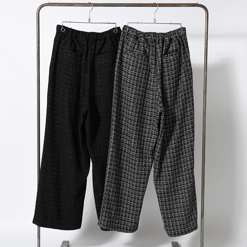2TUCK WIDE SUMMER TWEED PANTS -2.COLOR-