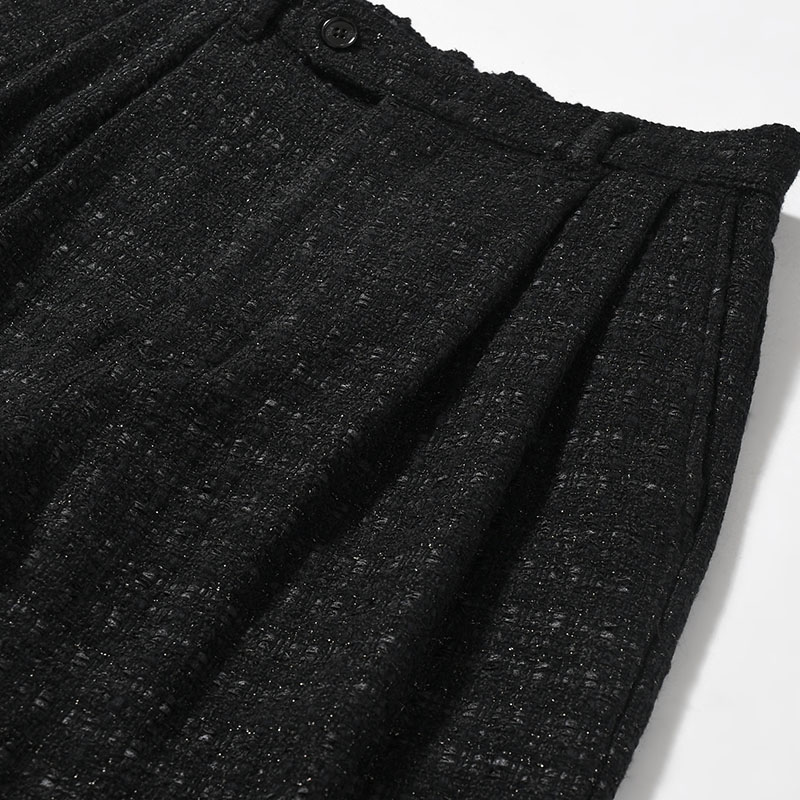 2TUCK WIDE SUMMER TWEED PANTS -2.COLOR-