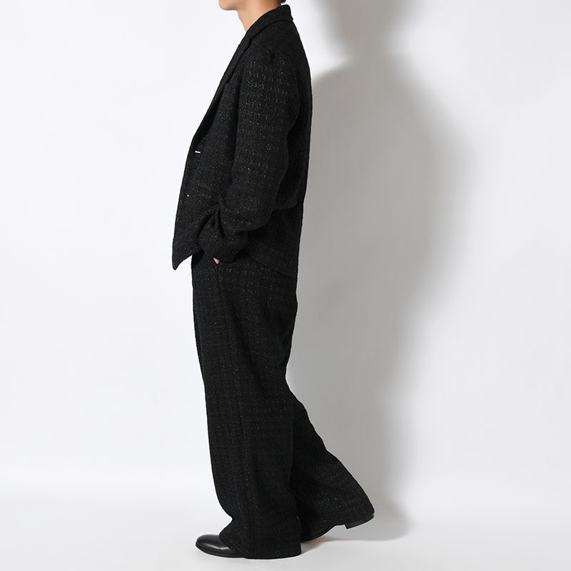 2TUCK WIDE SUMMER TWEED PANTS -2.COLOR-